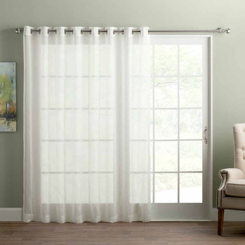 Wayfair Basics Solid Sheer Grommet Single Curtain Panel & Reviews Wayfair